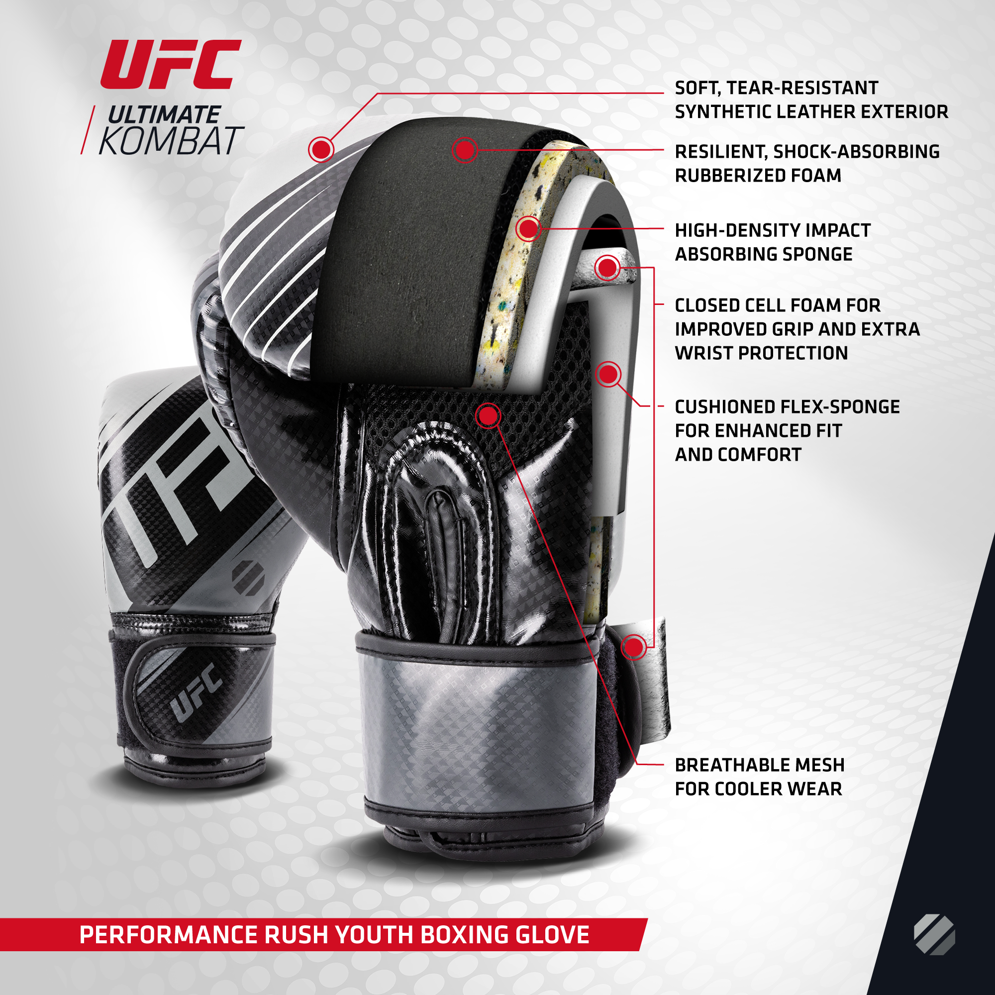 UFC Performance Rush Youth Boxing Gloves