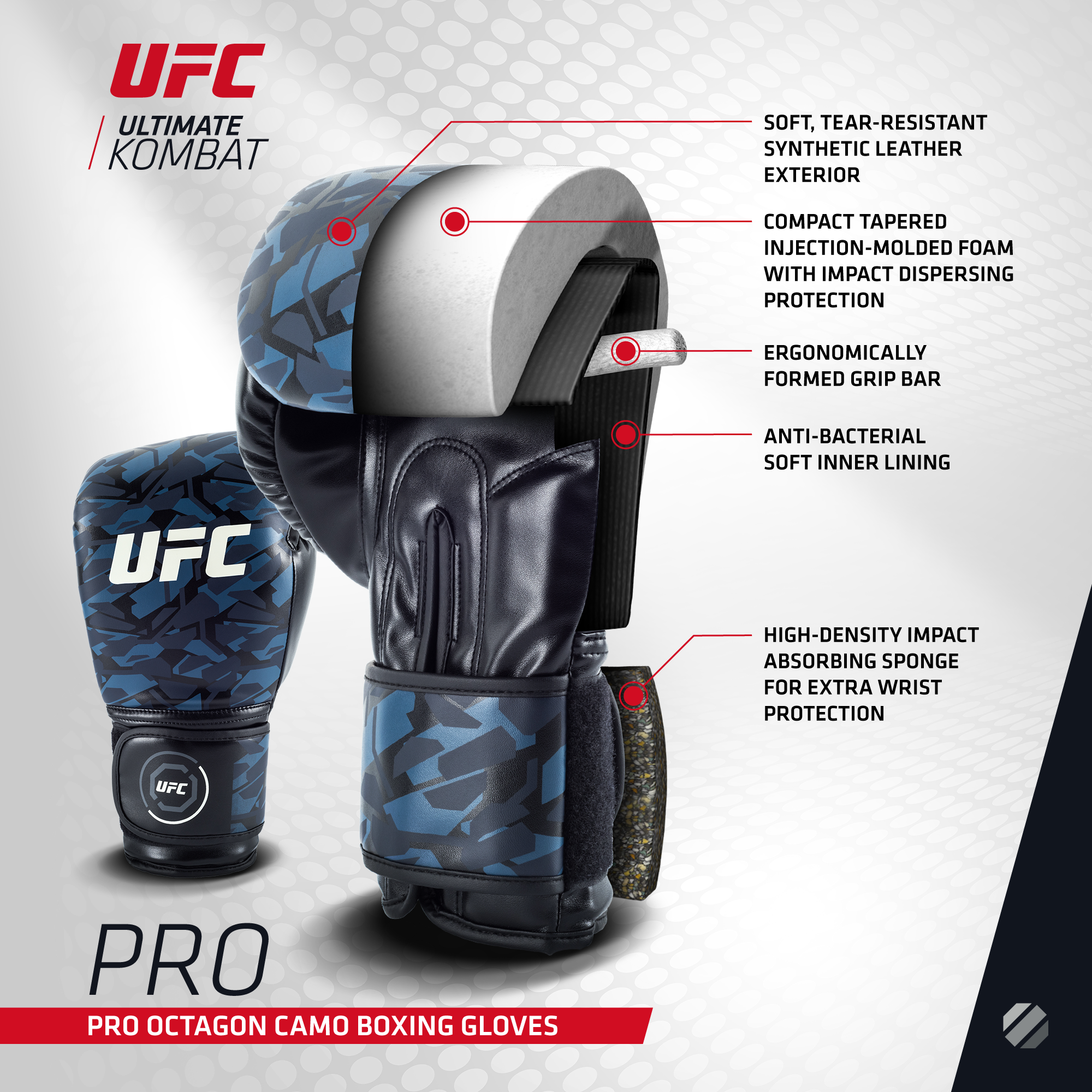 UFC Octagon Camo Boxing Gloves