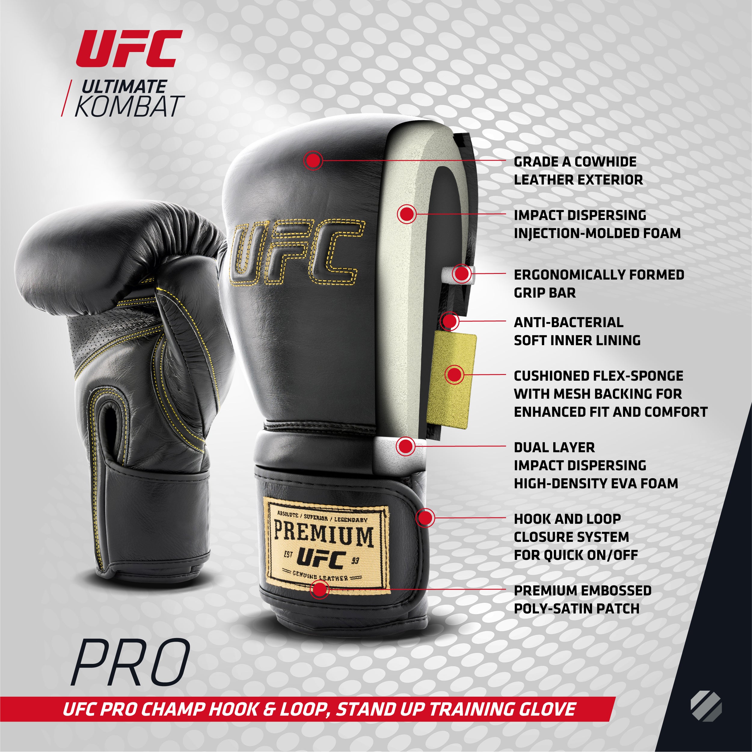 UFC Premium Hook & Loop Training Gloves